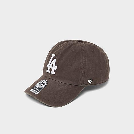 47 Brand '47 Los Angeles Dodgers MLB Clean Up Strapback Hat in Brown | JD Sports (US)