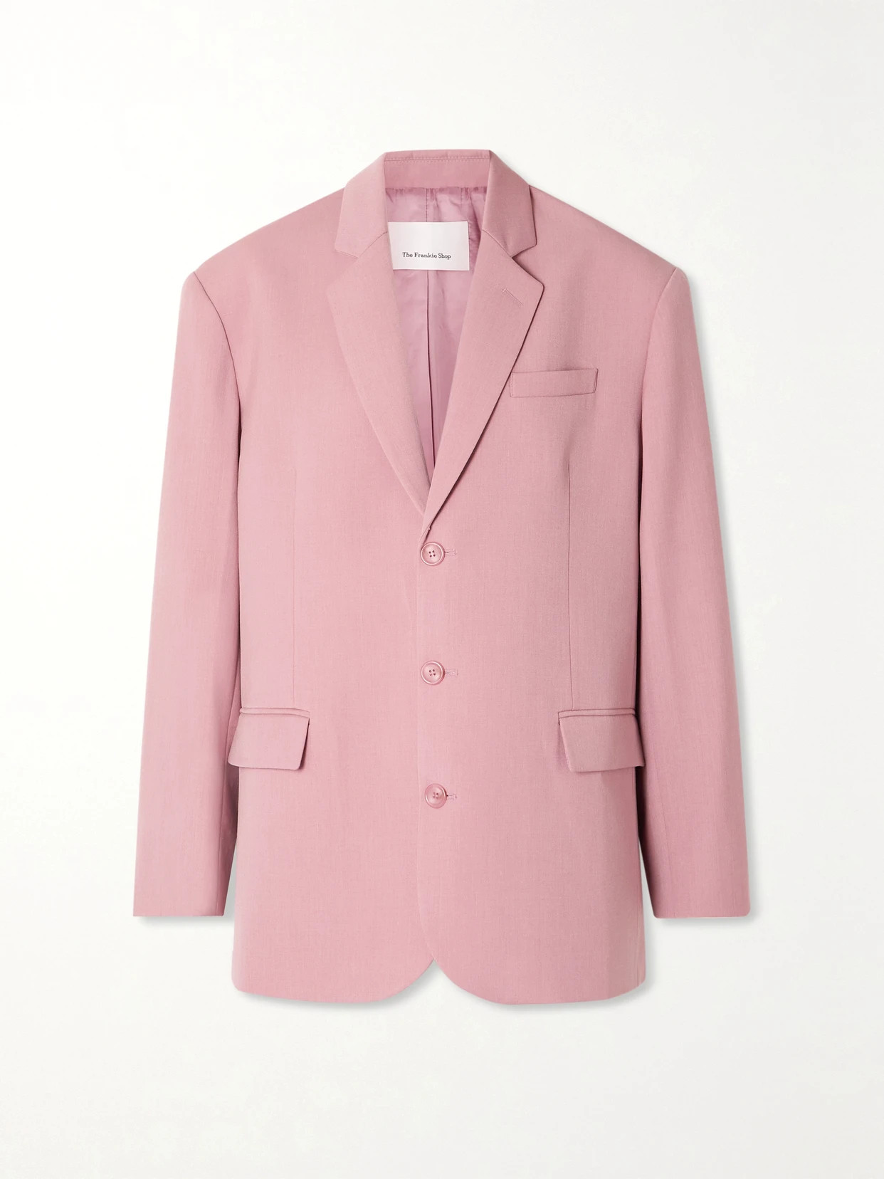The Frankie Shop - Gelso Oversized Grain De Poudre Blazer - Pink | NET-A-PORTER (US)