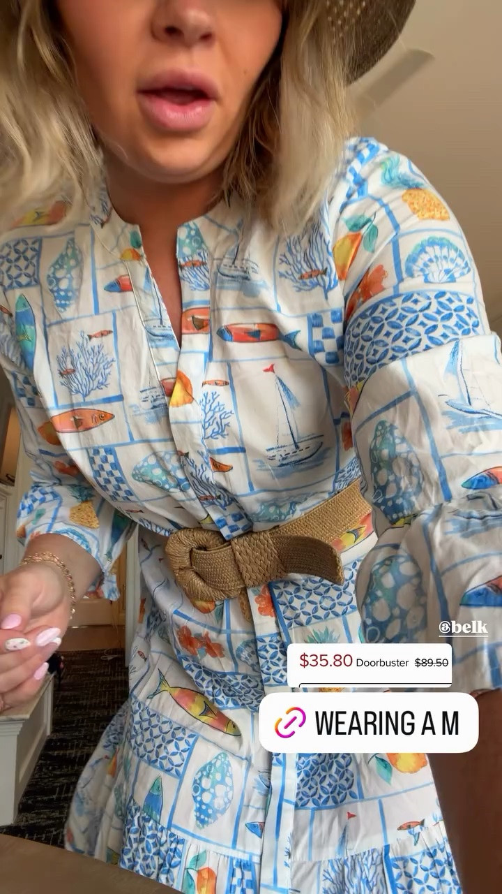 Nautical print button down dress for dinner tonight!! @belk

#LTKMidsize #LTKSeasonal