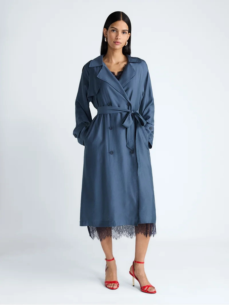 Devil Wears Prada Scoop Collection Women’s and Women's Plus Trench Coat, Sizes XS-4X | Walmart (US)