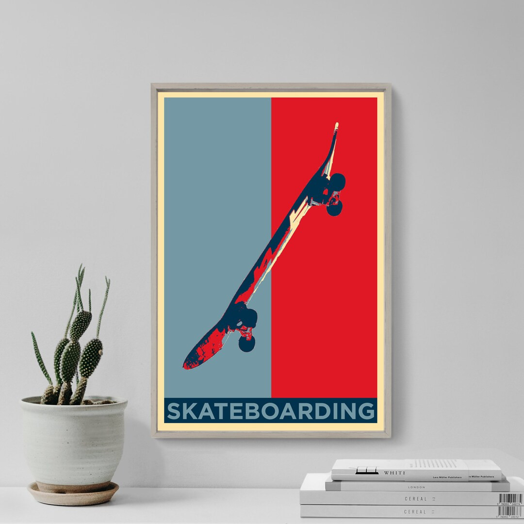 Skateboarding Original Art Print - Photo Poster Gift Wall Home Decor - Hope Skateboard Longboard ... | Etsy (US)