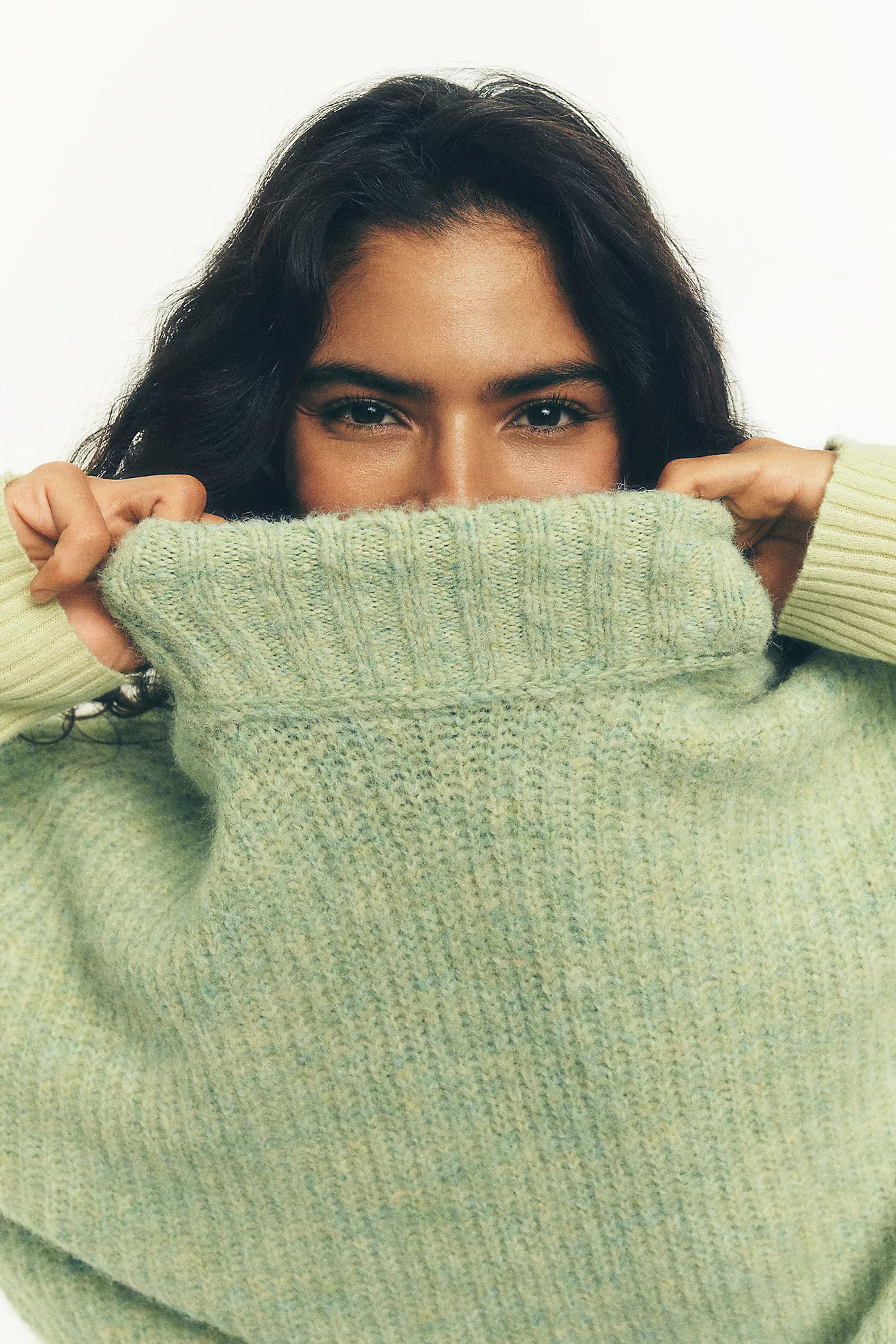 The Dawn Mock-Neck Chunky Sweater by Pilcro | Anthropologie (US)