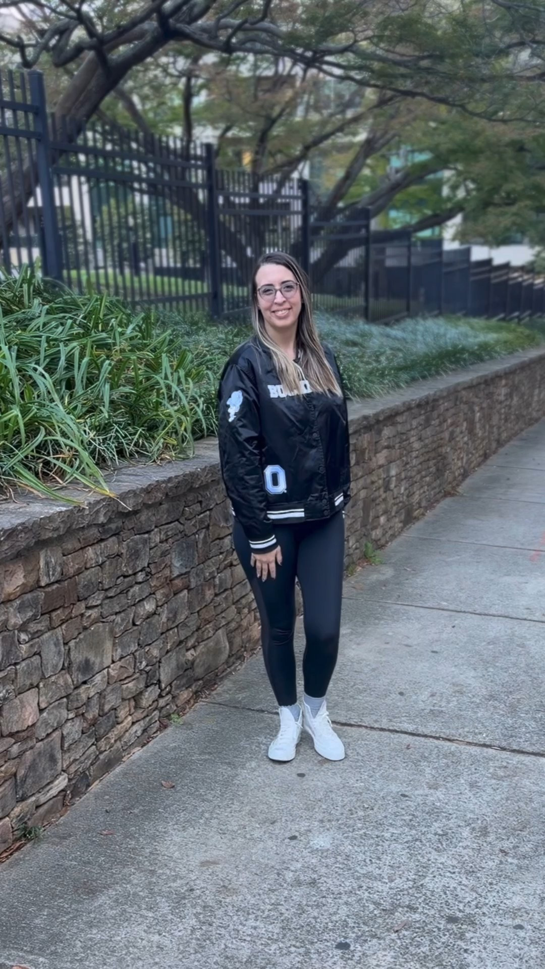 Buckeye girlie but make it sparkly. 🏈✨
Wearing my all-black game day uniform: Fanatics jacket, Lululemon leggings, and the Converse Swarovski situation that definitely makes me run faster (in my mind).
Ohio State game day outfits > everything.

#ohioStateOutfit #gamedaystyle #sportygirlaesthetic #athleisurefit #allblackoutfit #everydaystyle


#LTKfitnessgoals #LTKActive #LTKCyberWeek