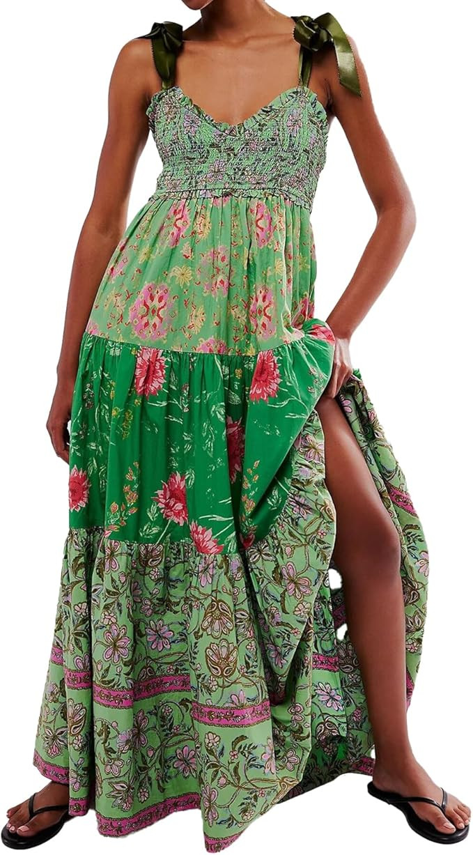 Women Floral Casual Summer Dress | Maxi, Sleeveless | Amazon (US)