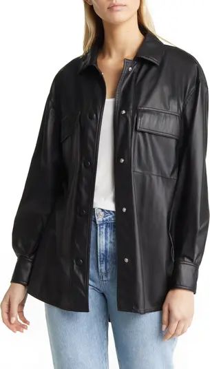 Vince Camuto Faux Leather Shirt Jacket | Nordstrom | Nordstrom