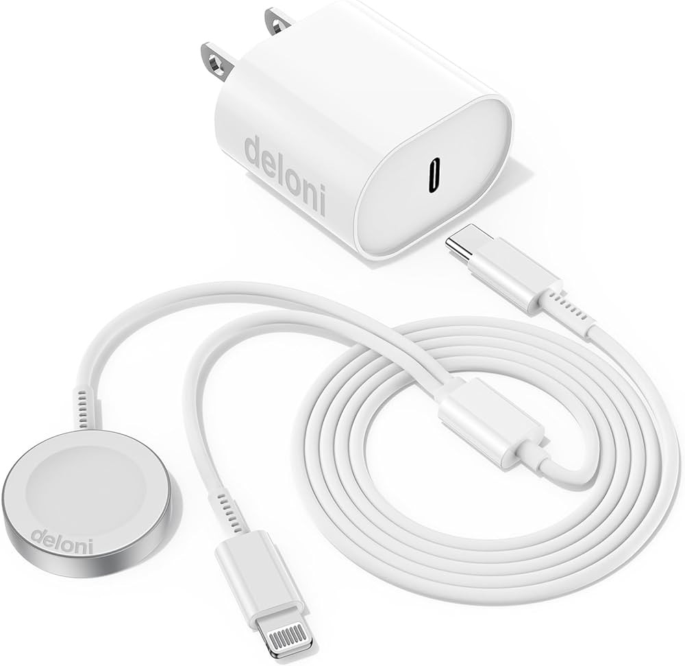 Upgraded for Apple Watch Charger, 2 in 1 USB C Magnetic iWatch Charger Cord & USB-C to L Cable 6F... | Amazon (US)