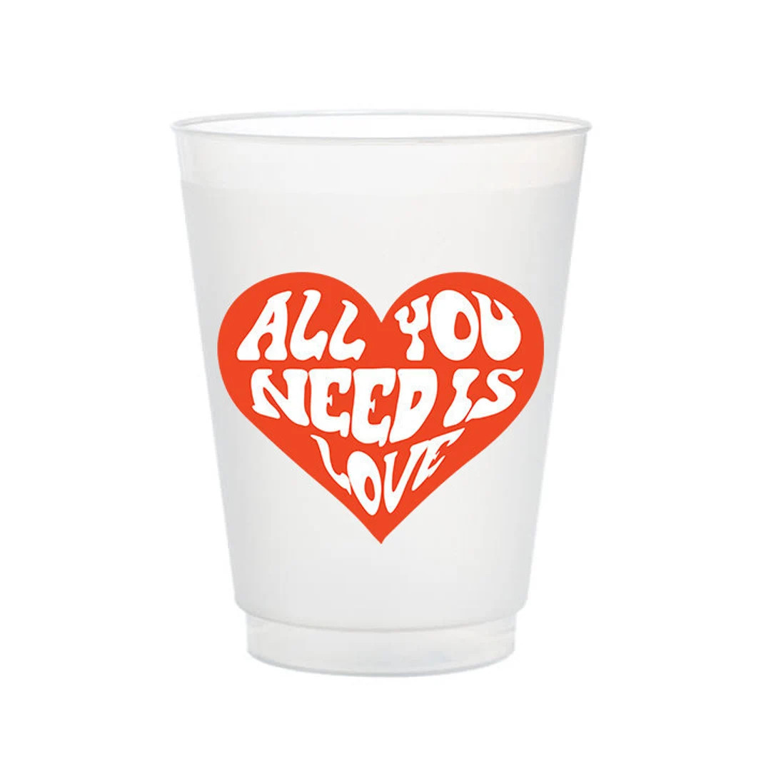 All You Need is Love Frost Flex Cups Valentine's Day - Etsy | Etsy (US)