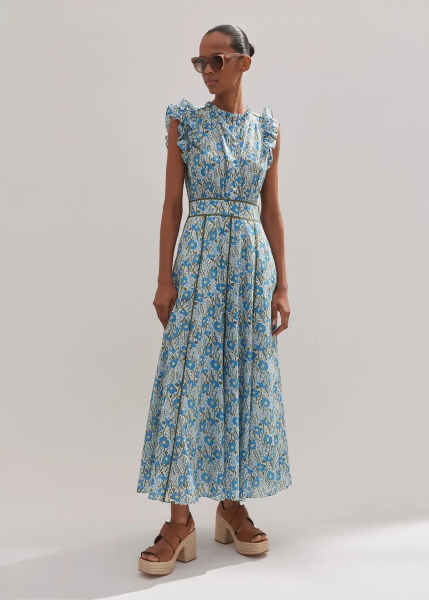 Cotton English Garden Print Maxi Dress | ME+EM US