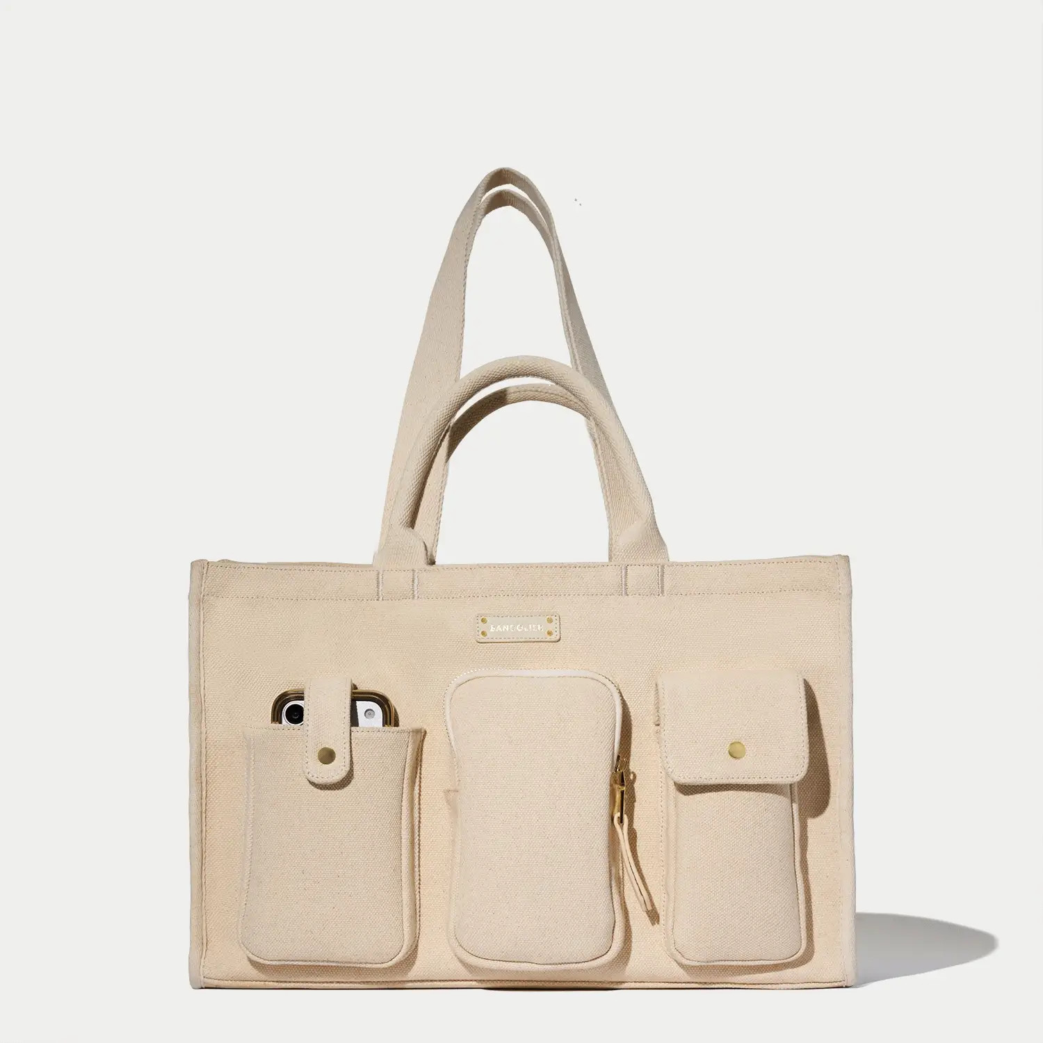 Dillon Carryall Tote - Natural/Gold | Bandolier