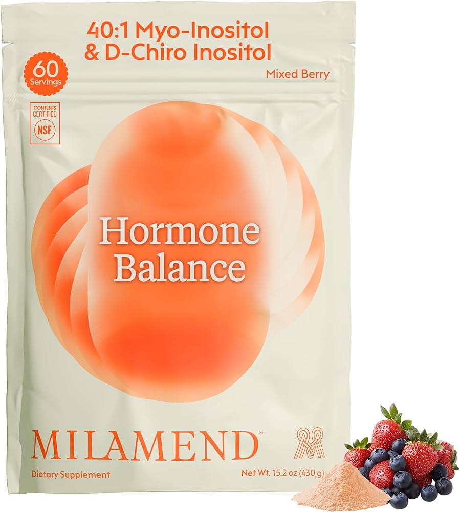 milamend Hormone Balance for Women 40:1 Myo-Inositol D-Chiro Inositol Supplement + CoQ10, ALA, & ... | Amazon (US)