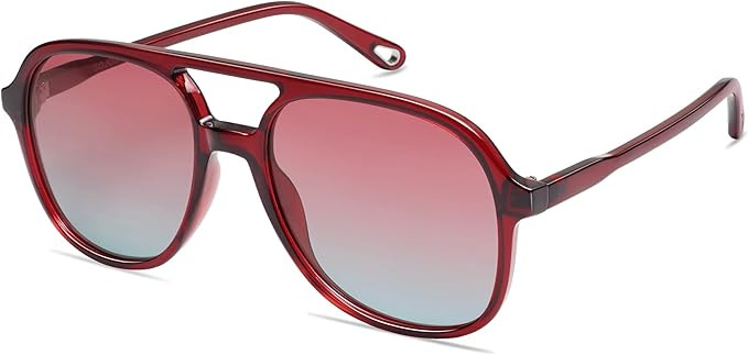 SOJOS Retro Polarized Aviator Sunglasses for Women Men Classic 70s Vintage Trendy Square Aviators... | Amazon (US)