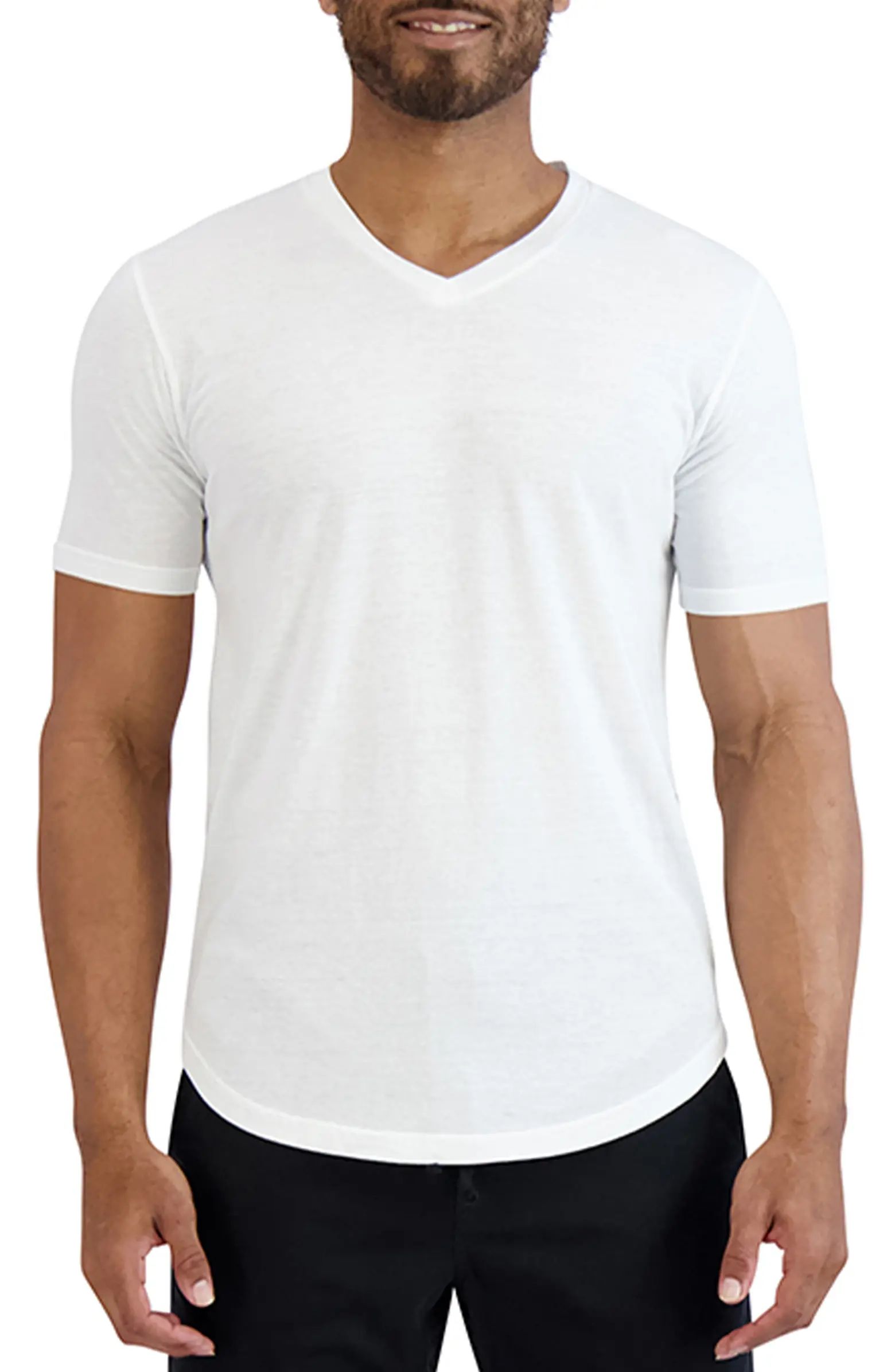 Tri-Blend Scallop V-Neck T-Shirt | Nordstrom