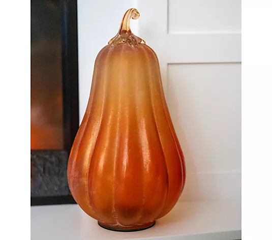 13.25" Frosted Glass Gourd by Lauren McBride - QVC.com | QVC
