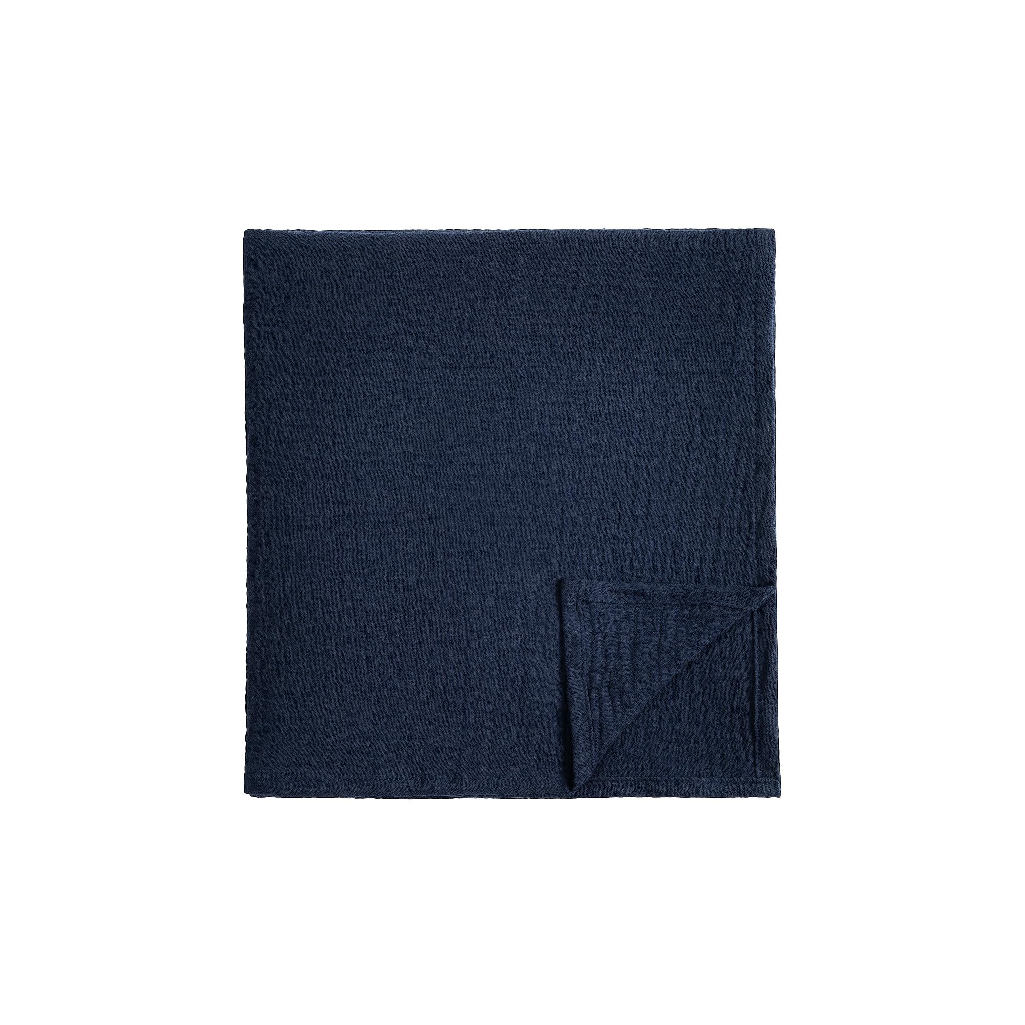 Meracorallo Muslin Swaddle Blanket, 100% Cotton Receiving Blanket Soft and Breathable Swaddle Wrap for Baby Boys and Girls, Navy Blue | Amazon (US)