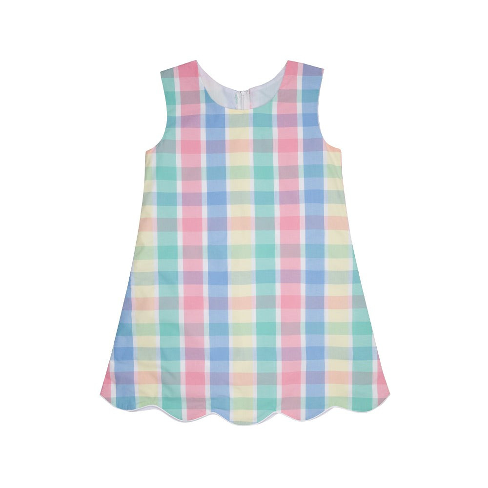 Anne Charlotte Shift Dress - Piedmont Plaid with Worth Avenue White | The Beaufort Bonnet Company