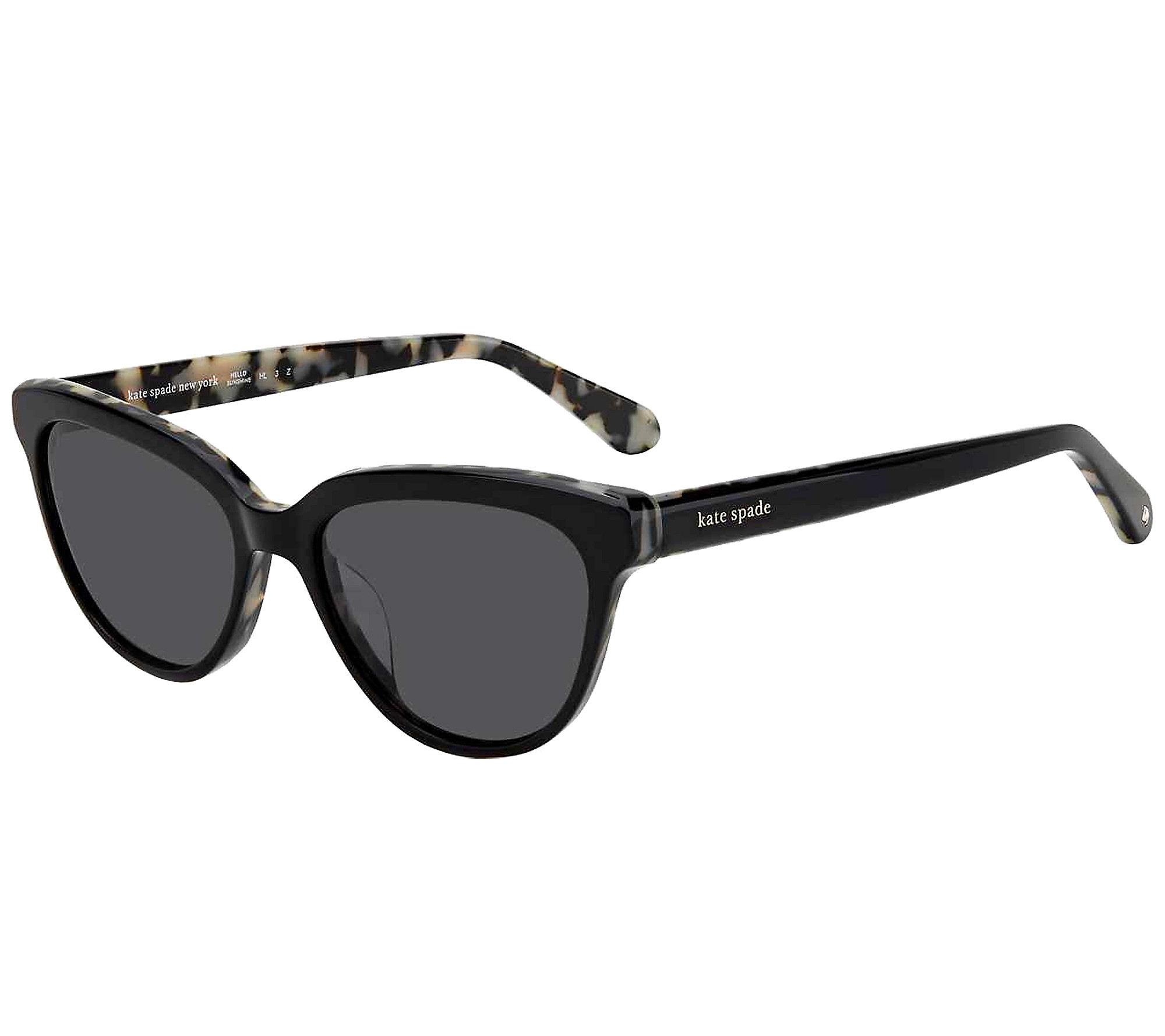 Kate Spade Cayenne Polarized Women's Black Cat ye Sunglasses | QVC