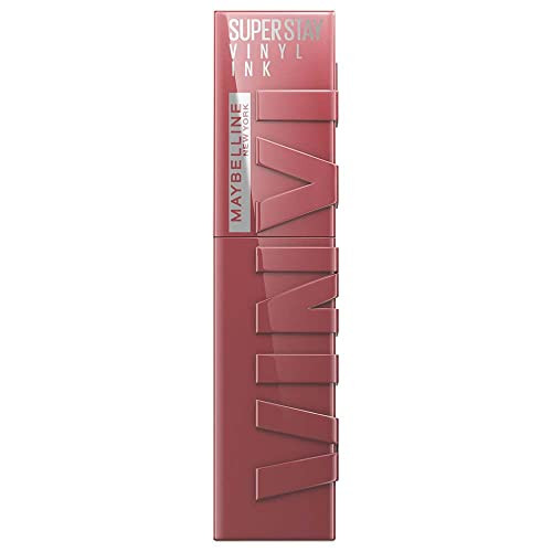 Maybelline Super Stay Vinyl Ink Longwear No-Budge Liquid Lipcolor Makeup, Highly Pigmented Color and Instant Shine, Witty, Mauve Nude Lipstick, 0.14 fl oz, 1 Count | Amazon (US)
