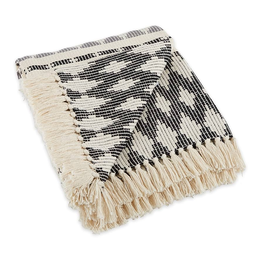 DII California Casual, Colby Southwest Woven Throw, Black & Gray, 50x60 | Amazon (US)