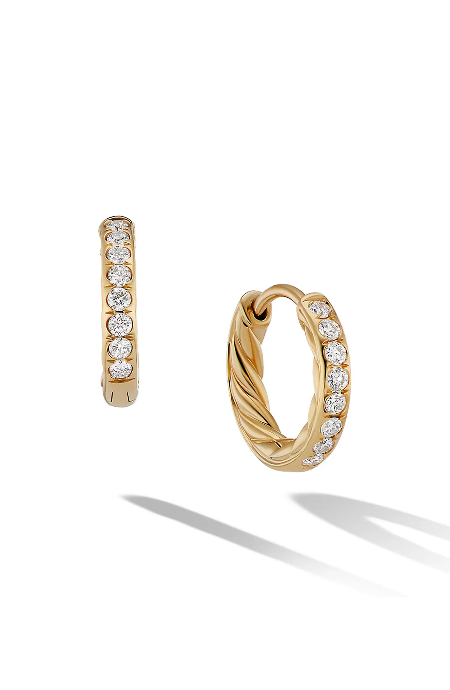 Sculpted Cable Huggie Hoop Earrings | Nordstrom