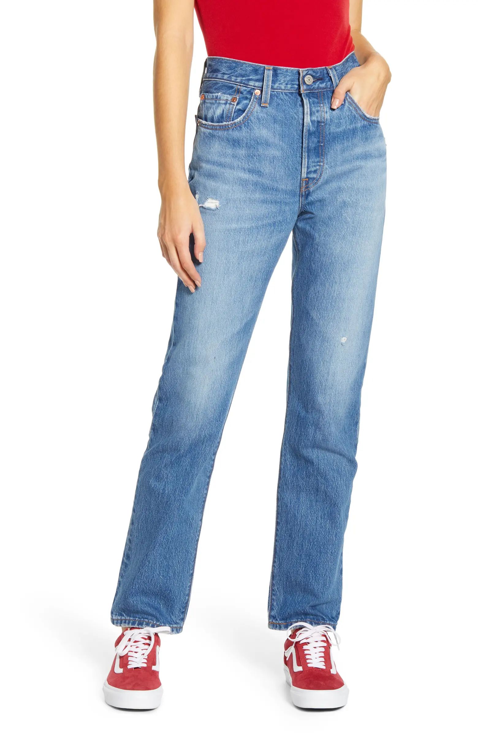 501® High Waist Straight Leg Jeans | Nordstrom