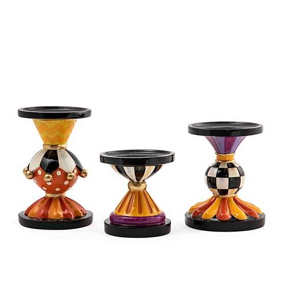 Festive Pillar Candle Holders, Set of 3 | MacKenzie-Childs