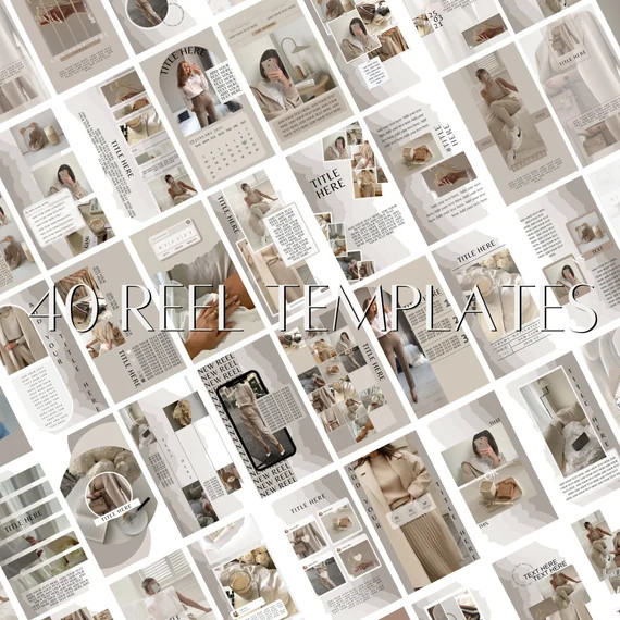 40 Instagram Reels Canva Template | Instagram Reel Cover | Instagram Reel Kit | IG Social Media |... | Etsy (CAD)