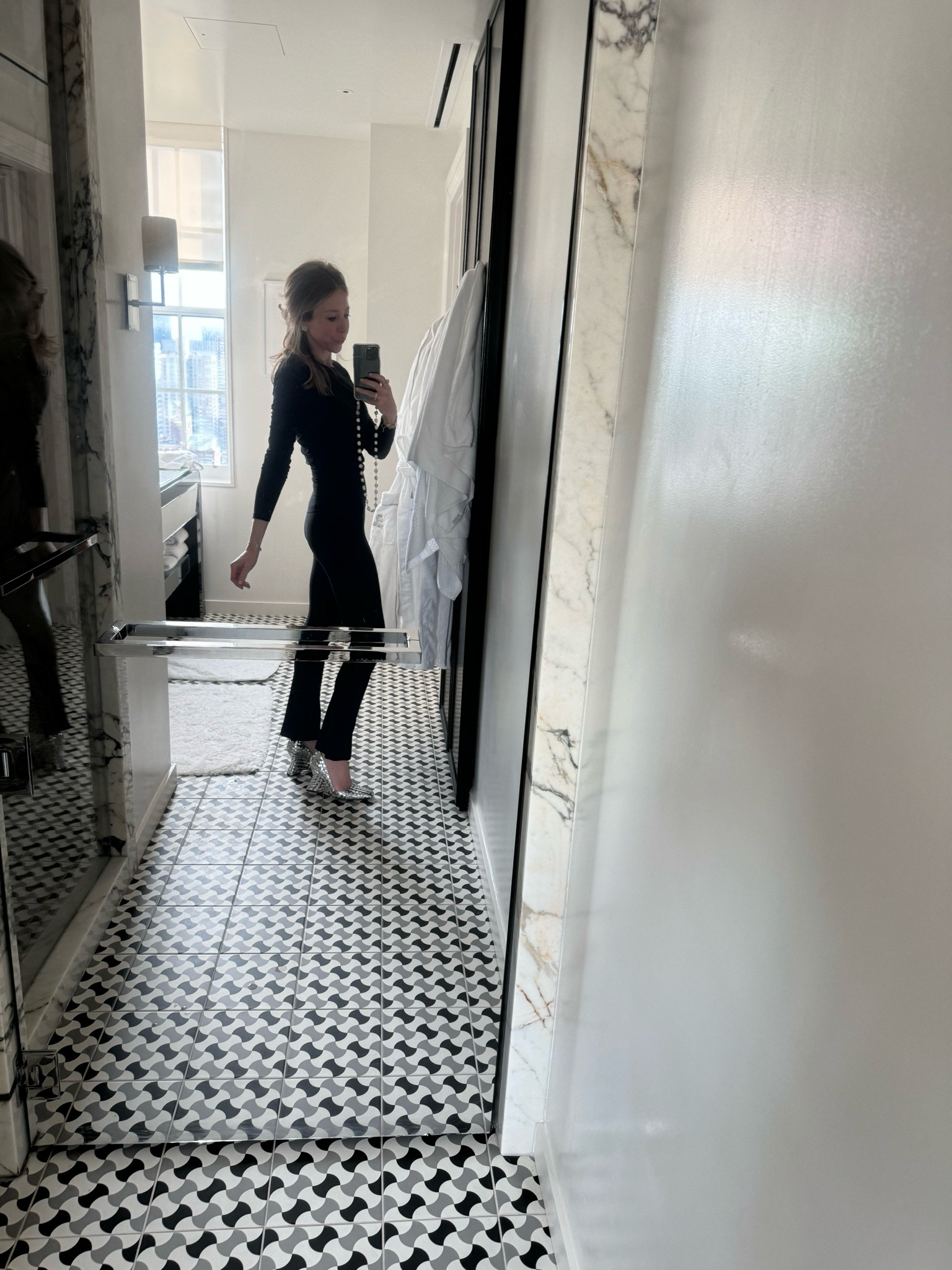 Workout clothes + heels! Love this look, unexpected and great under a long coat when it’s chilly. 

#LTKfitness #LTKstyletip #LTKtravel