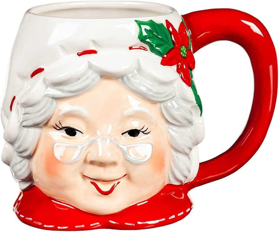 Evergreen Vintage Mrs Clause Ceramic Christmas Mug | 20 ounces | Coffee Cup for Coffee, Tea, Hot ... | Amazon (US)