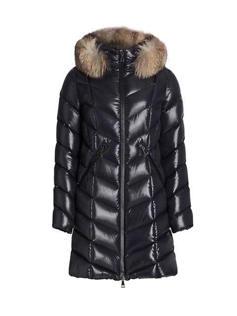 Flumarus Lacque Fox Fur-Trim Quilted Down Coat | Saks Fifth Avenue
