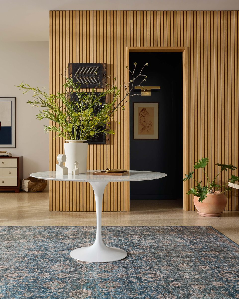 Anniston Washable ANS-02 Lagoon/Natural Area Rug | Rugs Direct