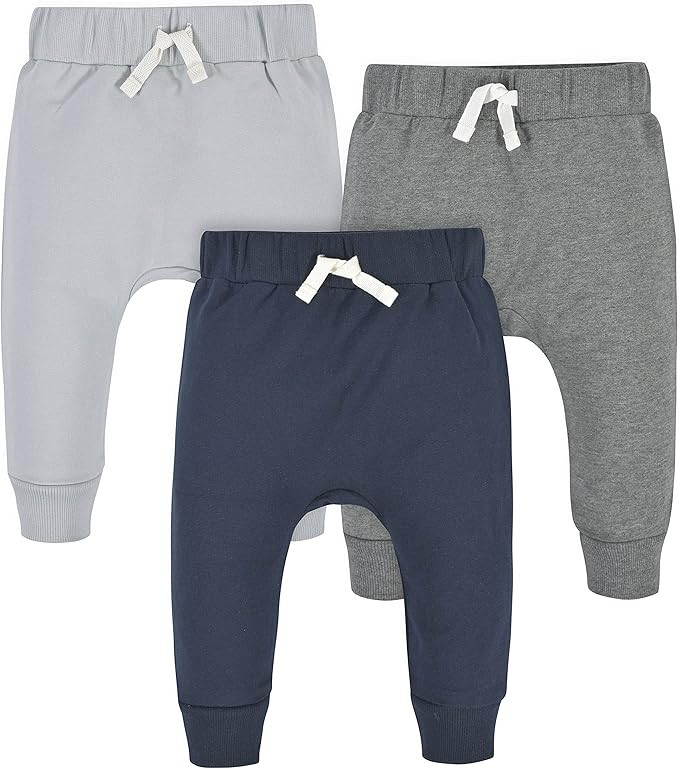 Gerber Baby Boys' Toddler 3-Pack Jogger Pants | Amazon (US)