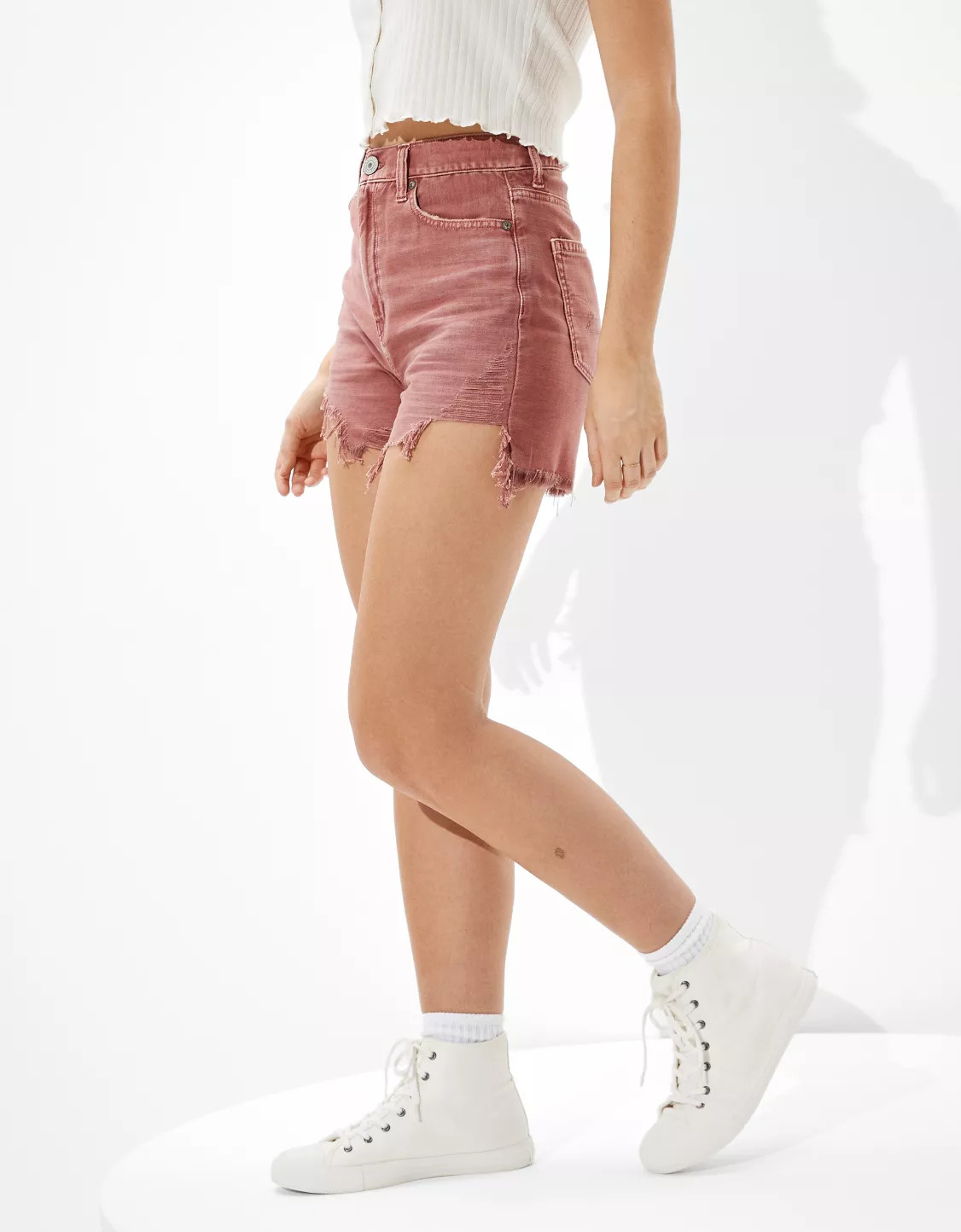 AE Highest Waist Denim Mom Shorts | American Eagle Outfitters (US & CA)