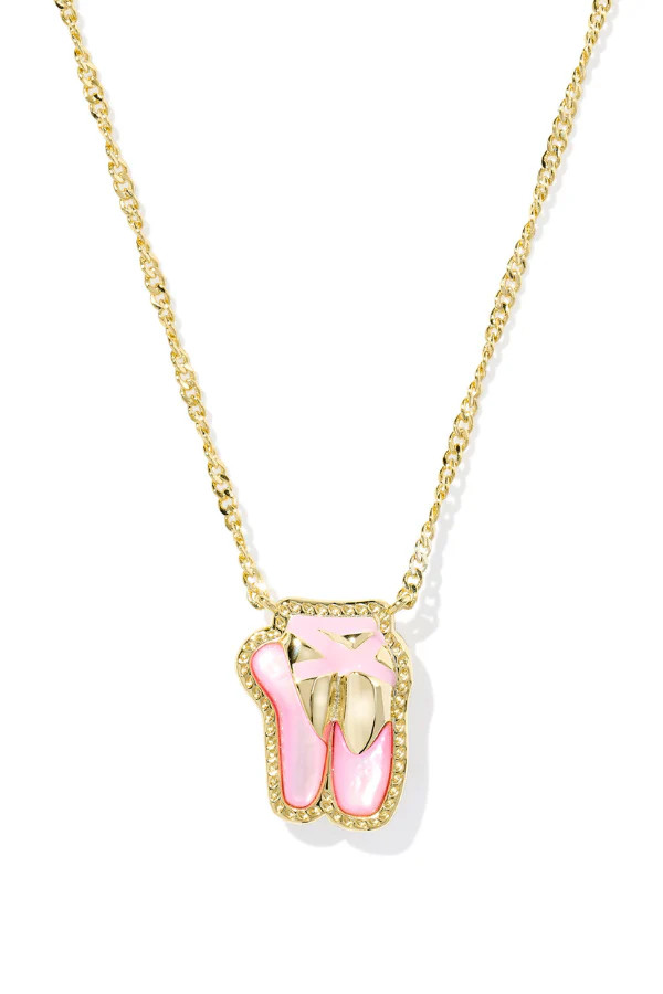 Kendra Scott Ballet Gold Blush Mother Of Pearl Short Pendant Necklace | The Willow Tree