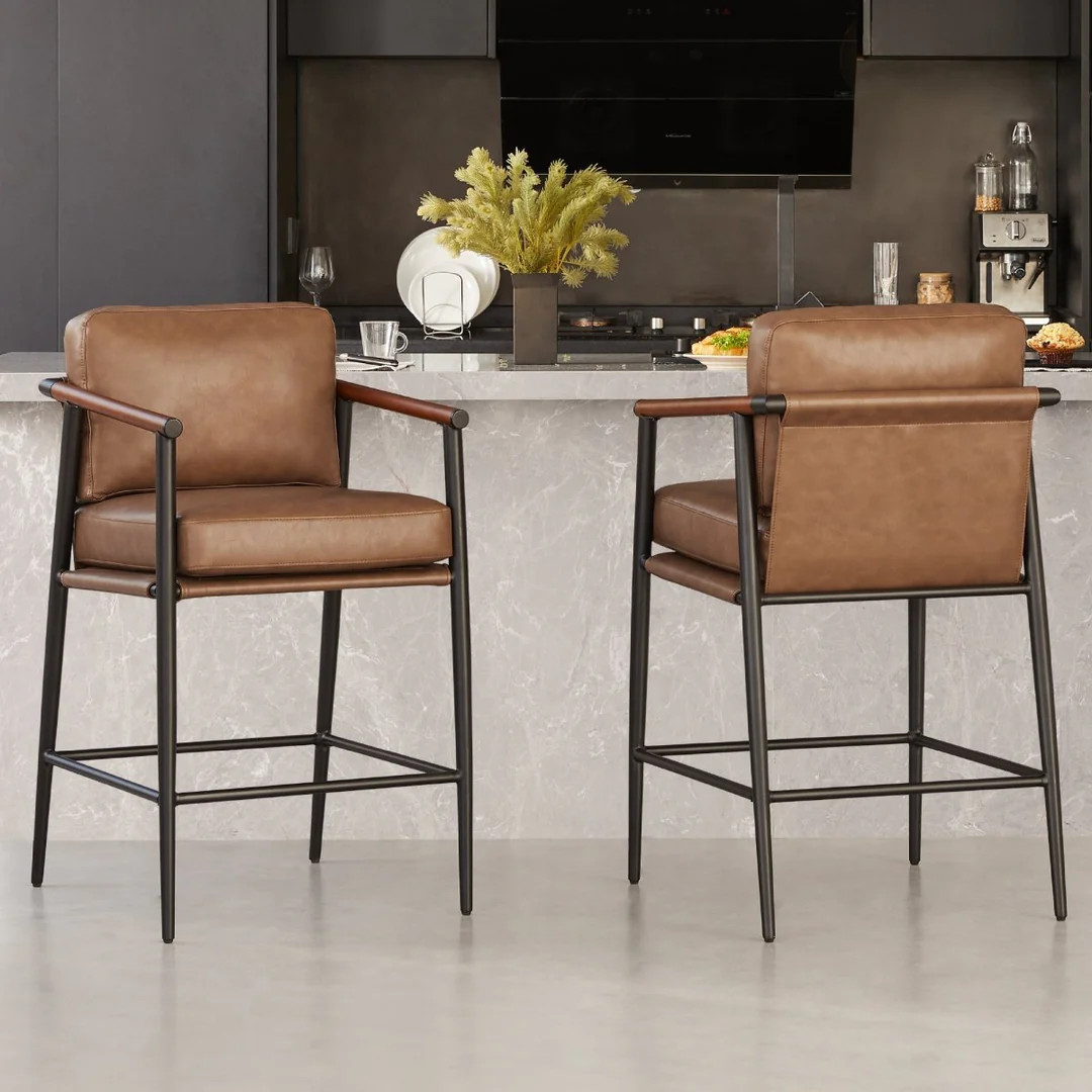 CHITA®️ Charlotte Modern Counter Stool (Set of 2) - chitaliving.com | Chita