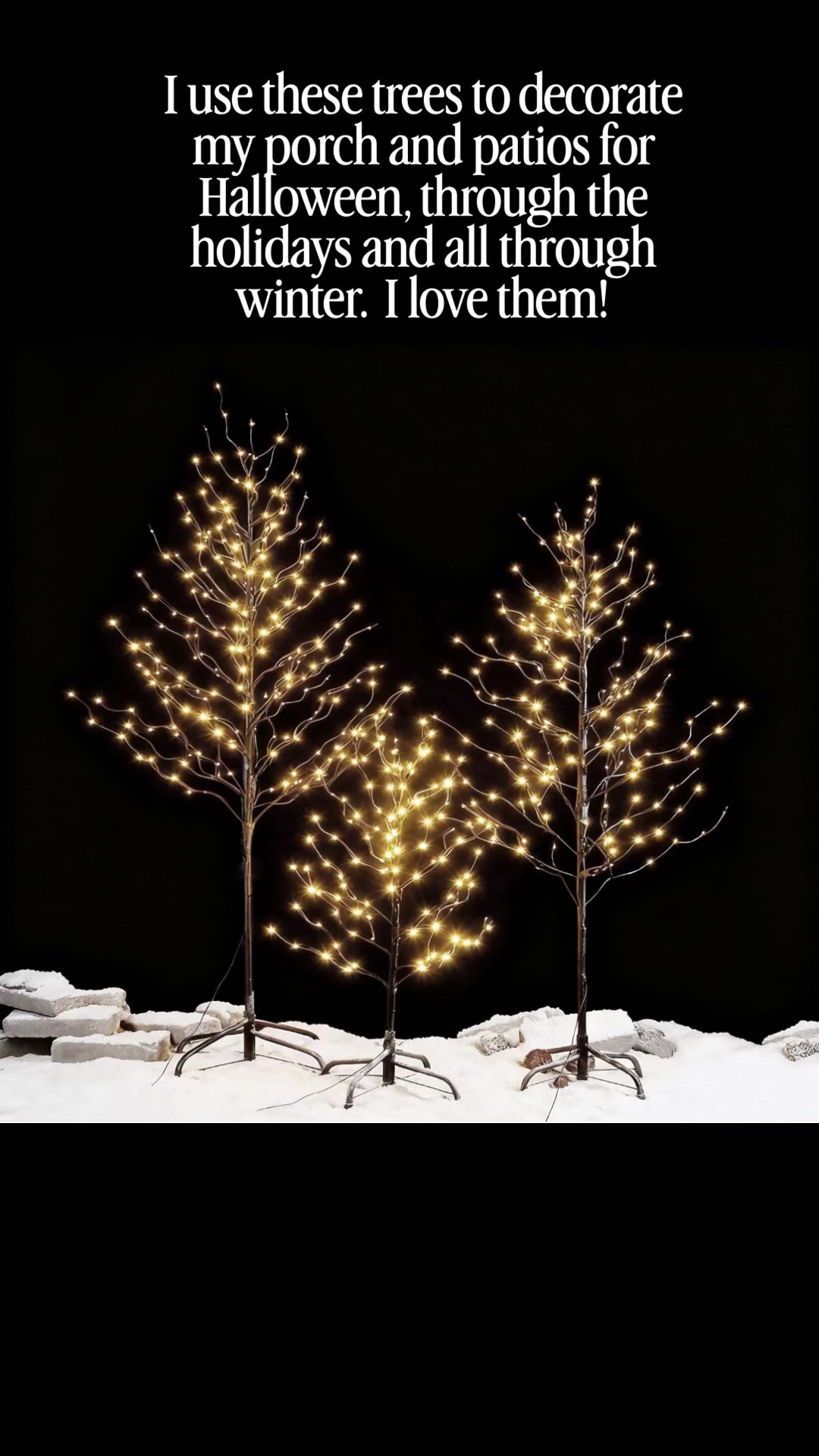 I love these trees. They are a great way to brighten up your porch and patio when the days get longer. I have 2 sets.  

Currently on sale

#LTKSeasonal #LTKSaleAlert #LTKHome
