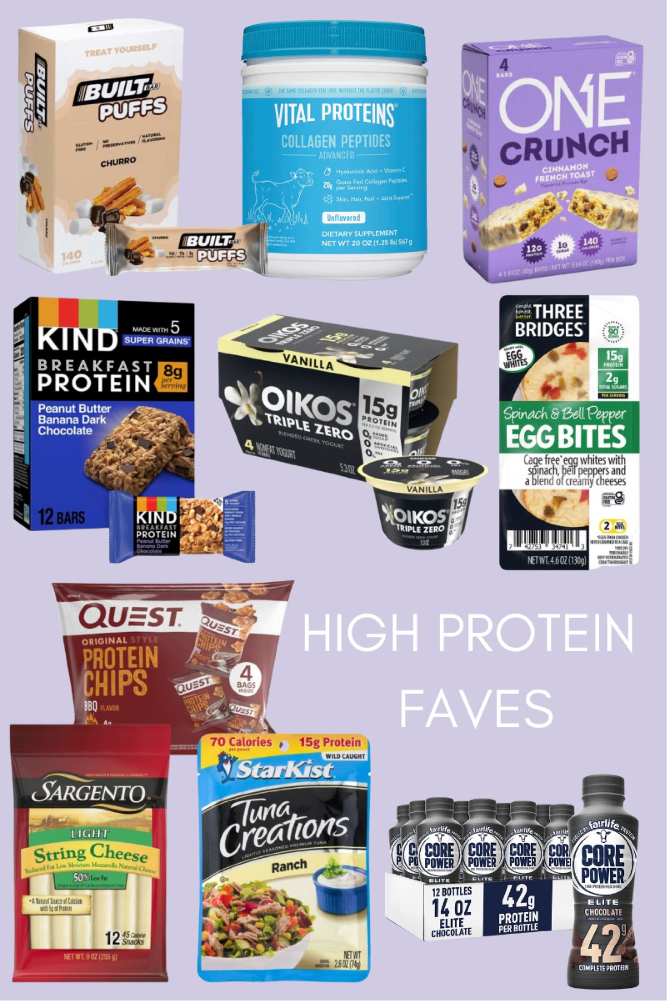 High protein food & snack favorites 