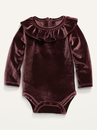 Ruffled Velour Bodysuit for Baby | Old Navy (US)