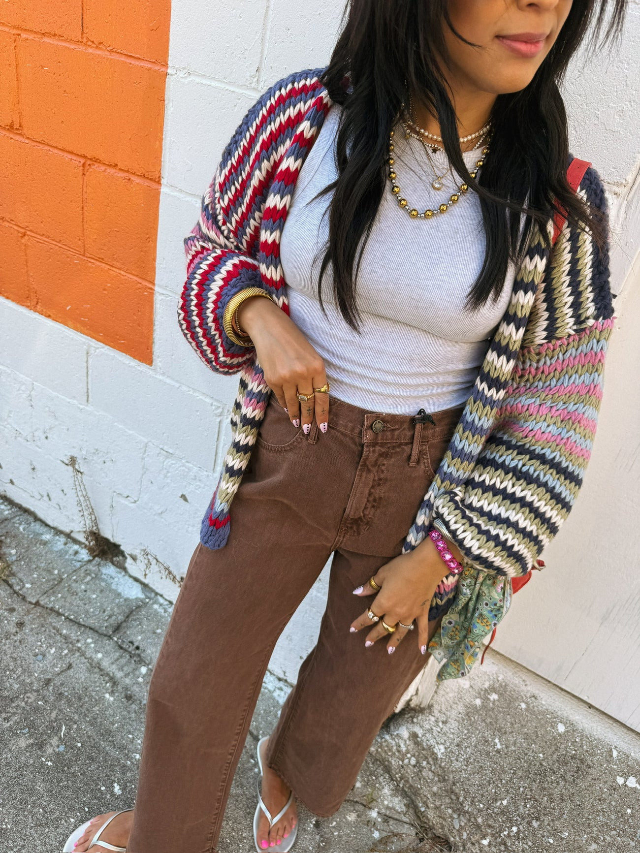 rush hour multicolor cardigan - navy | Etta+East