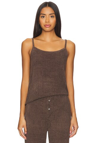Barefoot Dreams CozyChic Ultra Light Ribbed Tank in Java from Revolve.com | Revolve Clothing (Global)