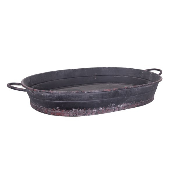 Oval Distressed Metal Tray with Handles | Walmart (US)