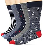 Amazon Essentials Men's Patterned Socks, 5 Pairs | Amazon (US)