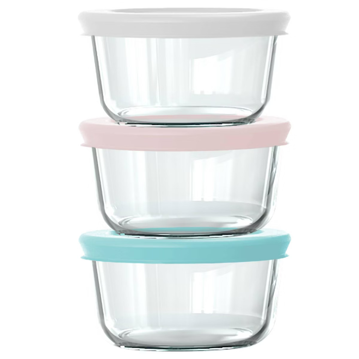 Pyrex® Simply Store® 6pc 1c Round Glass Storage Set with Assorted Color Lids: Dishwasher-Safe F... | Target