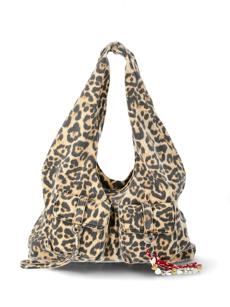 No Boundaries Women's Hobo Bag, Leopard | Walmart (US)