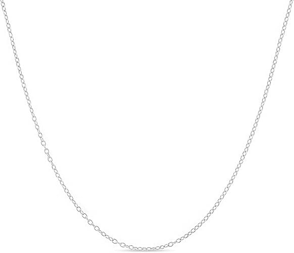 KEZEF 925 Sterling Silver 1mm Cable Chain Necklace for Women & Men 16-36 Inches, Tarnish-Resistan... | Amazon (US)