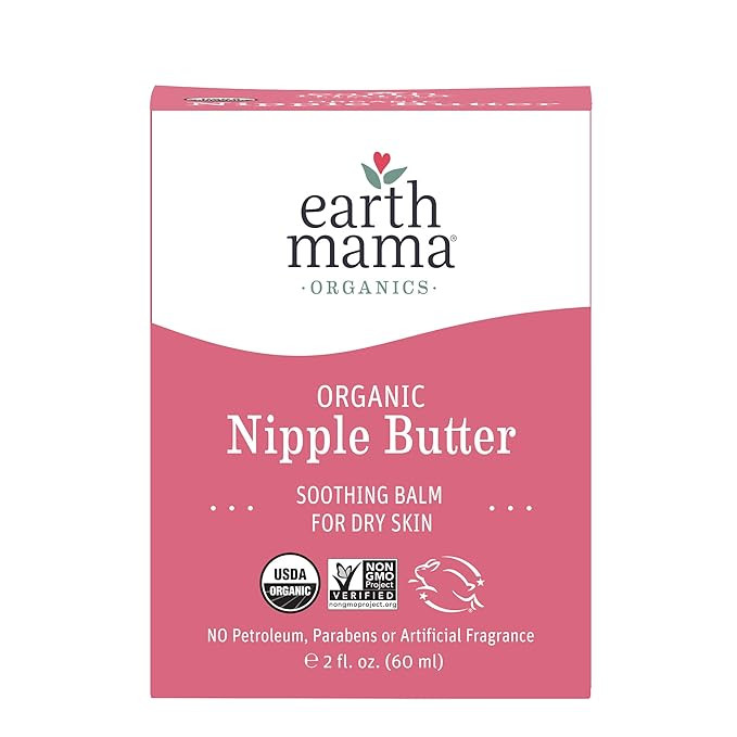 Organic Nipple Butter Breastfeeding Cream by Earth Mama | Lanolin-free, Safe for Nursing & Dry Sk... | Amazon (US)