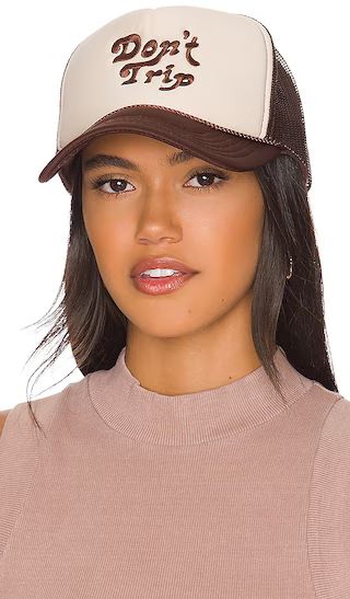 Trucker Hat in Brown & Beige | Revolve Clothing (Global)