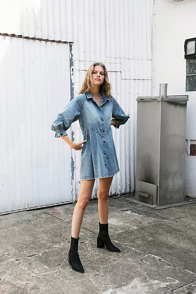 Hannah Denim Mini Dress | Free People (Global - UK&FR Excluded)