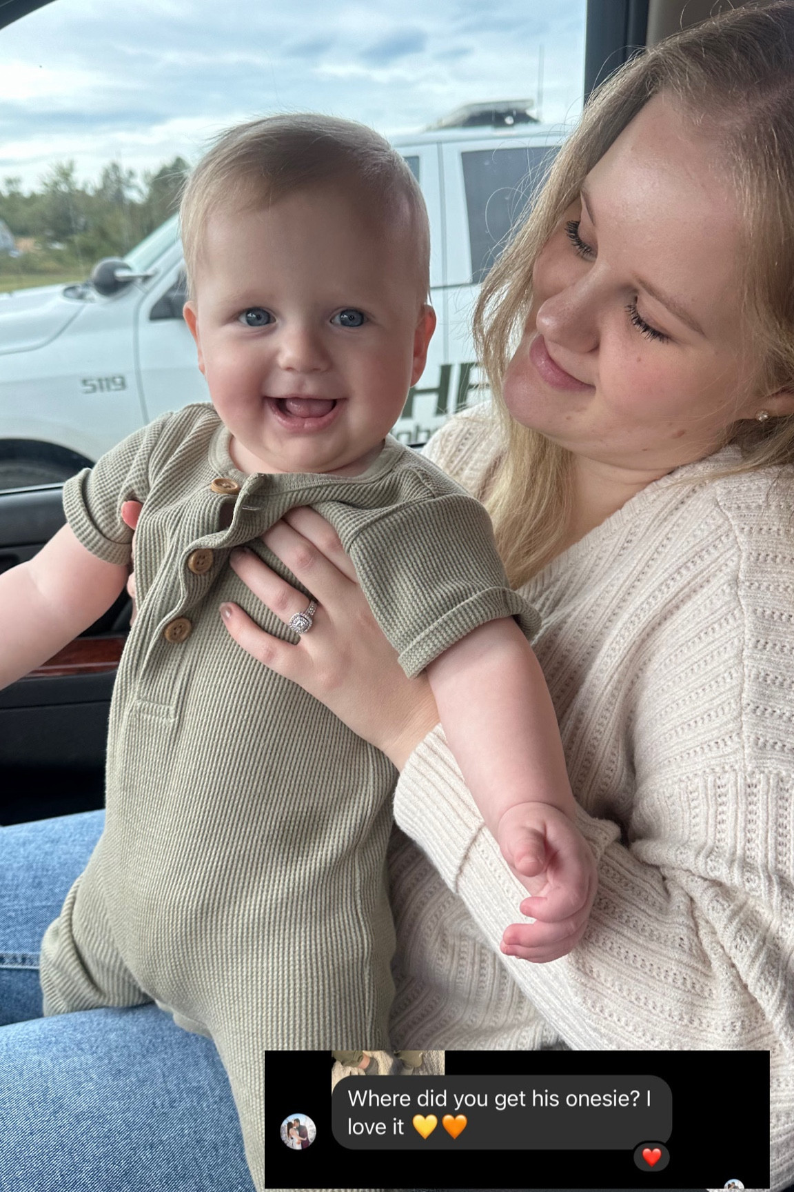 Waffle knit romper out of stock sadly! Hopefully they restock soon. Linking similar option that he has too! 

#LTKKids #LTKBaby #LTKSeasonal