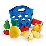 Hape Toddler Fruit Basket |Soft Pretend Food Playset for Kids, Fruit Toy Basket Includes Banana, App | Amazon (US)