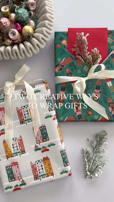 Two creative ways to wrap gifts this holiday season using the prettiest Hallmark wrapping paper. 

#giftwrap #wrappinggifts #giftwrap #hallmark #holiday #walmart #walmarthome #walmartfinds 

#LTKHoliday #LTKfamily #LTKhome